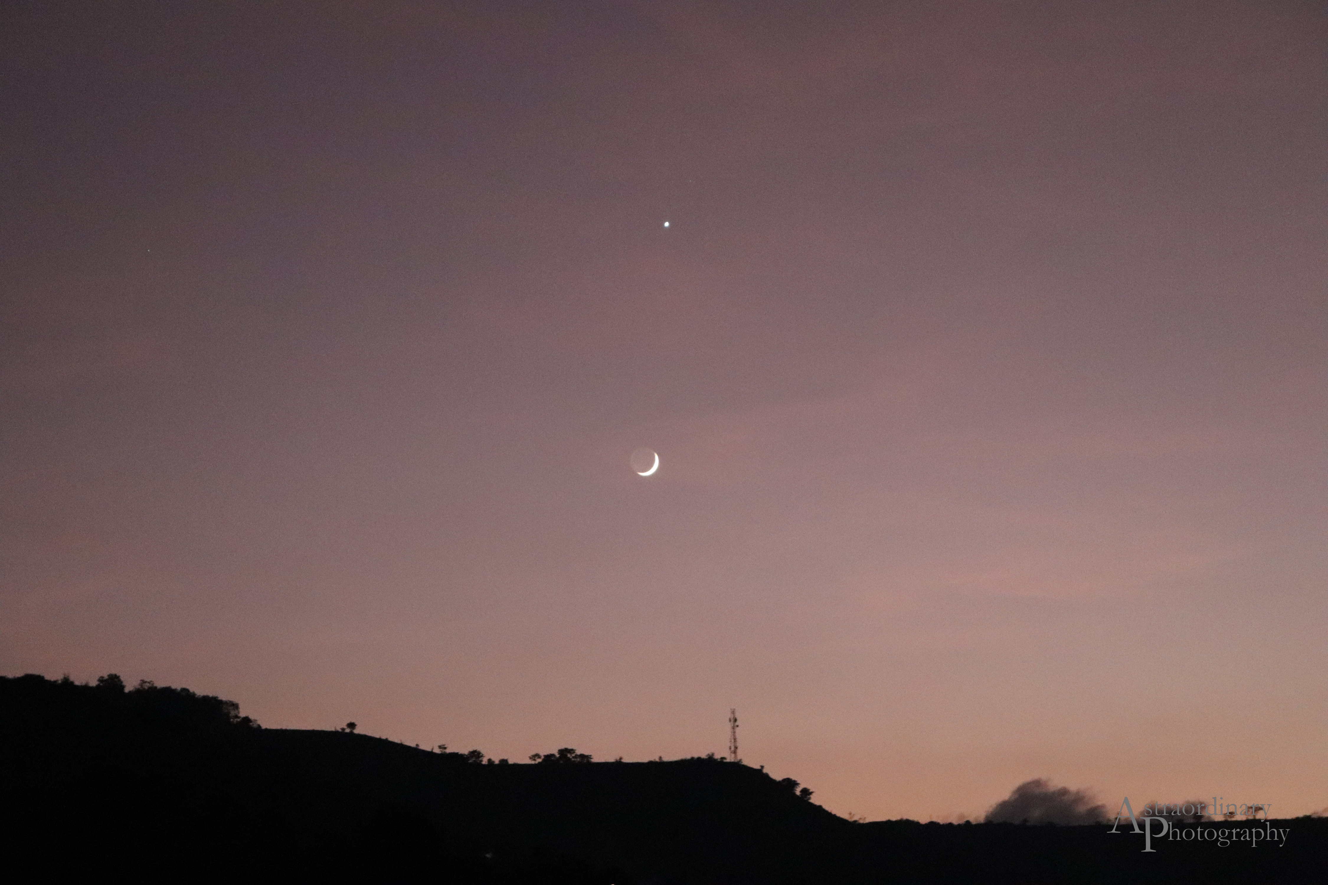 Crescent Moon along with Venus