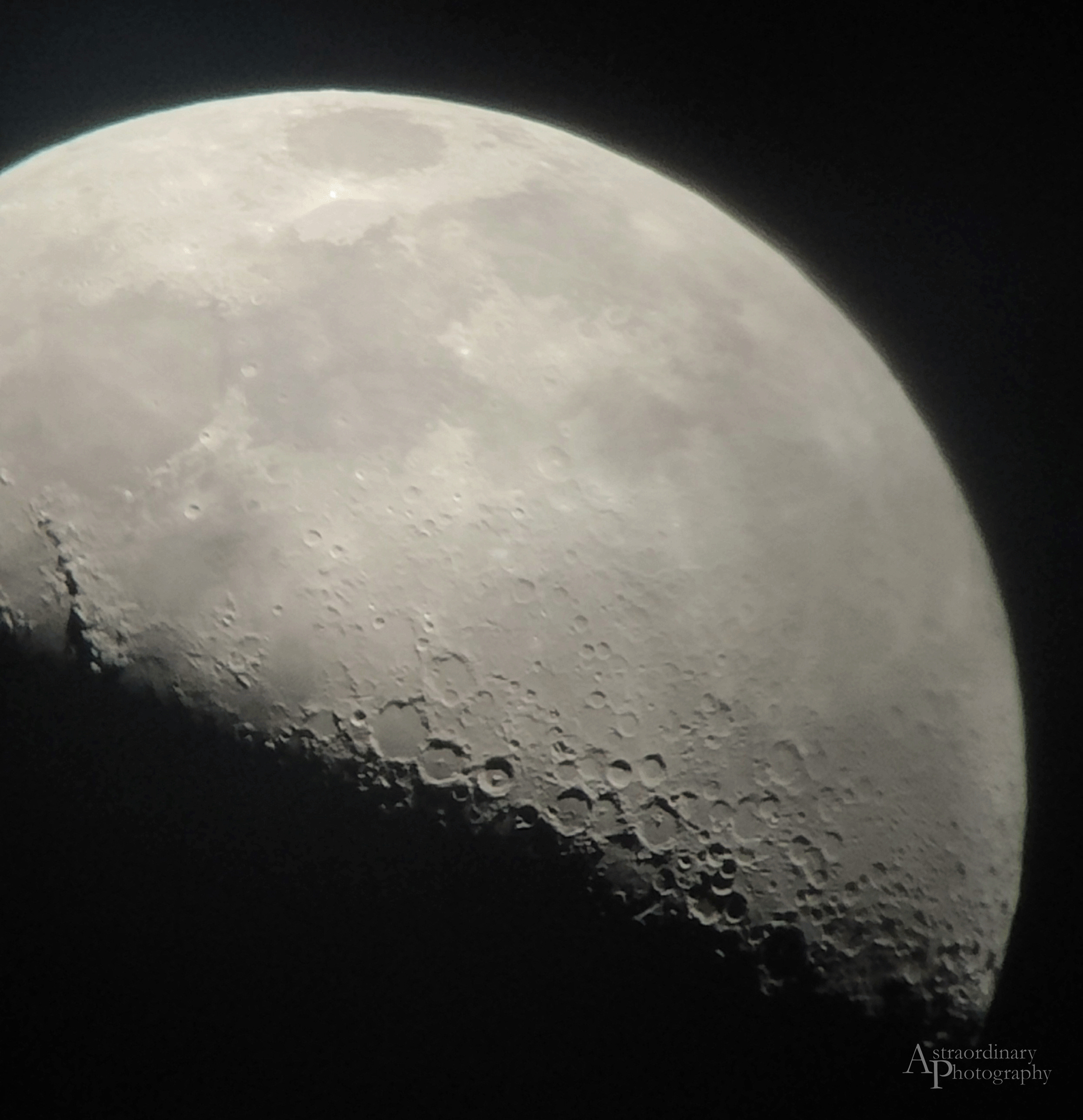 Crescent Moon Captured with its craters