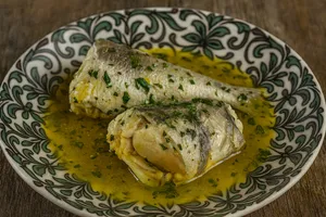 Nasello in brodo profumato allo zafferano