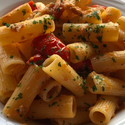 Pasta con tonno e pomodorini Pachino: sapore di mare in tavola