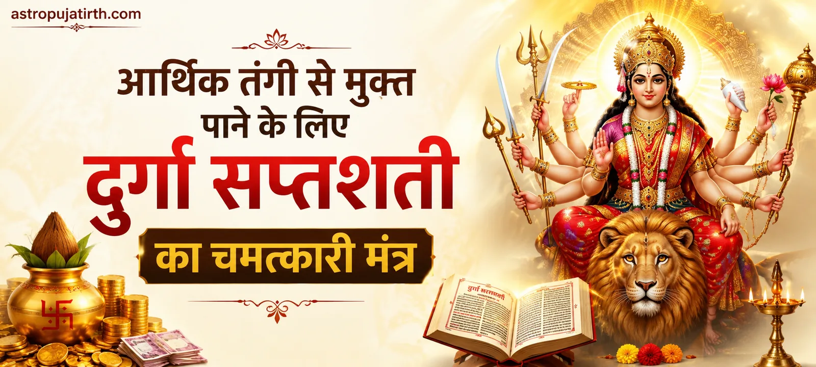 आर्थिक तंगी से मुक्ति पाने के लिए दुर्गा सप्तशती का चमत्कारी मंत्र
