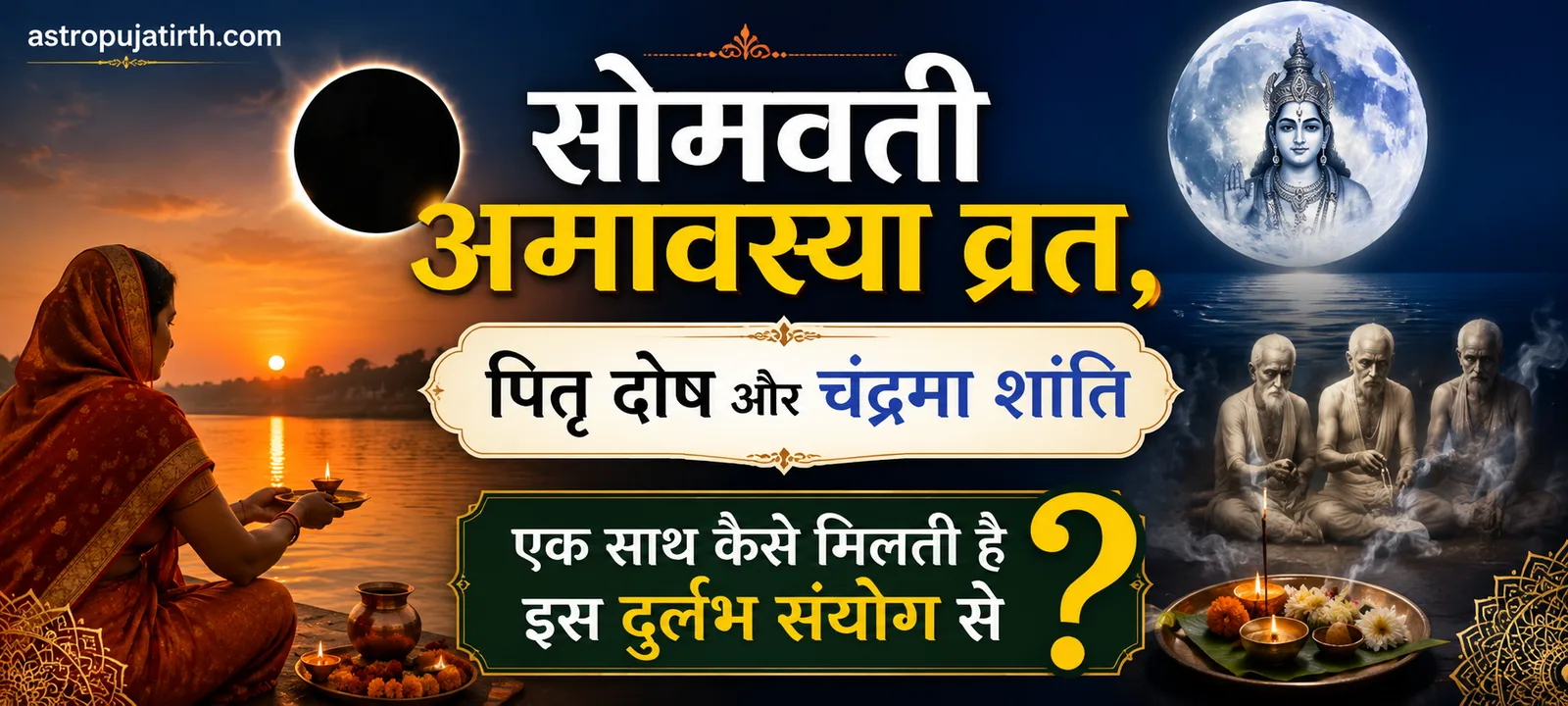 सोमवती अमावस्या व्रत: पितृ दोष और चंद्रमा शांति एक साथ कैसे मिलती है इस दुर्लभ संयोग से