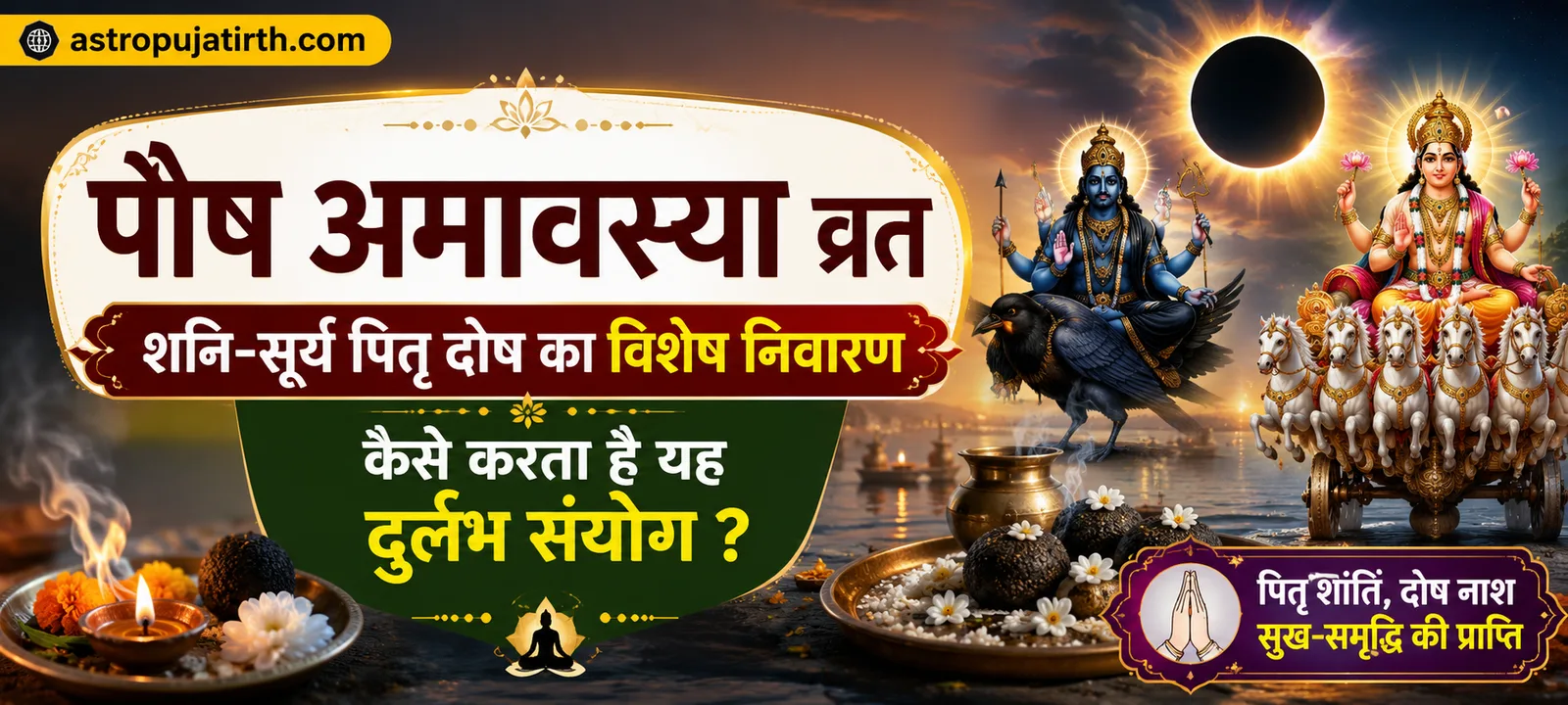 पौष अमावस्या व्रत: शनि-सूर्य पितृ दोष का विशेष निवारण कैसे करता है यह दुर्लभ संयोग