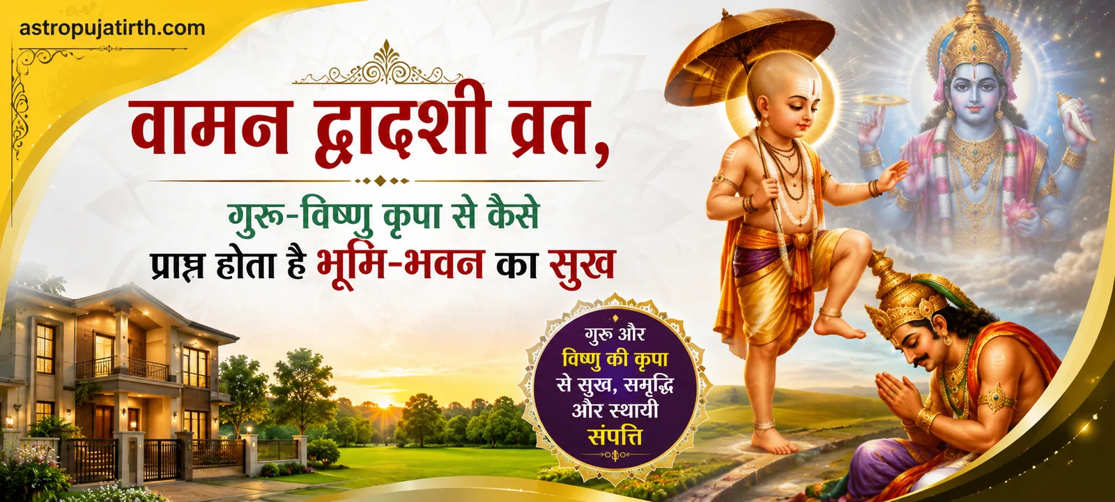 वामन द्वादशी व्रत: गुरु-विष्णु कृपा से कैसे प्राप्त होता है भूमि-भवन का सुख