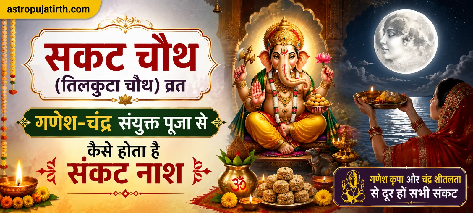 सकट चौथ (तिलकुटा चौथ) व्रत: गणेश-चंद्र संयुक्त पूजा से कैसे होता है संकट नाश