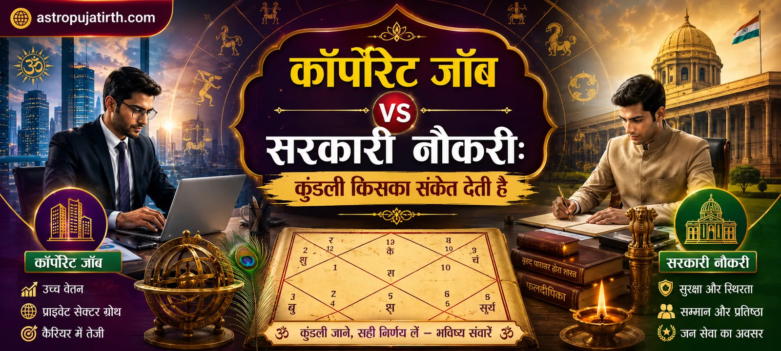 कॉर्पोरेट जॉब vs सरकारी नौकरी: कुंडली किसका संकेत देती है