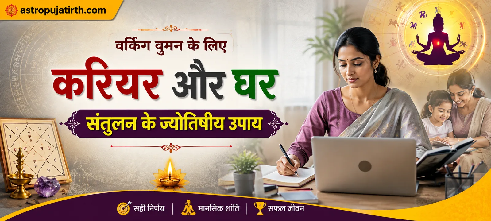 वर्किंग वुमन के लिए करियर और घर संतुलन के ज्योतिषीय उपाय