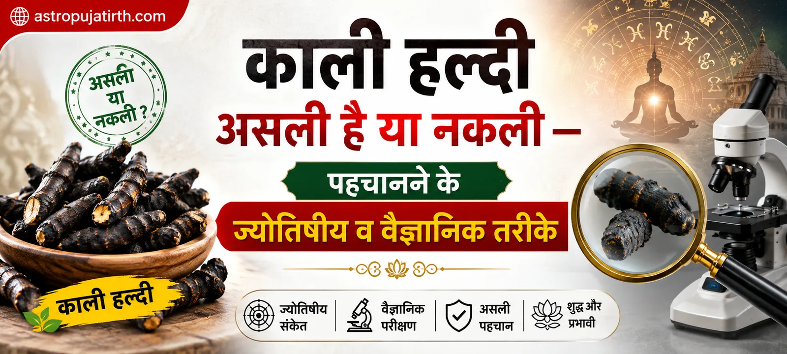 काली हल्दी असली है या नकली — पहचानने के ज्योतिषीय व वैज्ञानिक तरीके