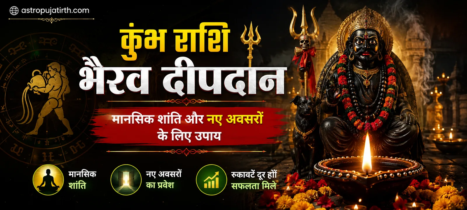 कुंभ राशि भैरव दीपदान — मानसिक शांति और नए अवसरों के लिए उपाय