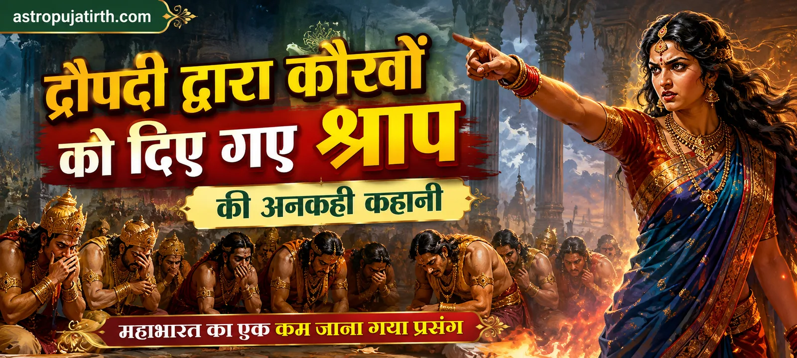 द्रौपदी द्वारा कौरवों को दिए गए श्राप की अनकही कहानी — महाभारत का एक कम जाना गया प्रसंग