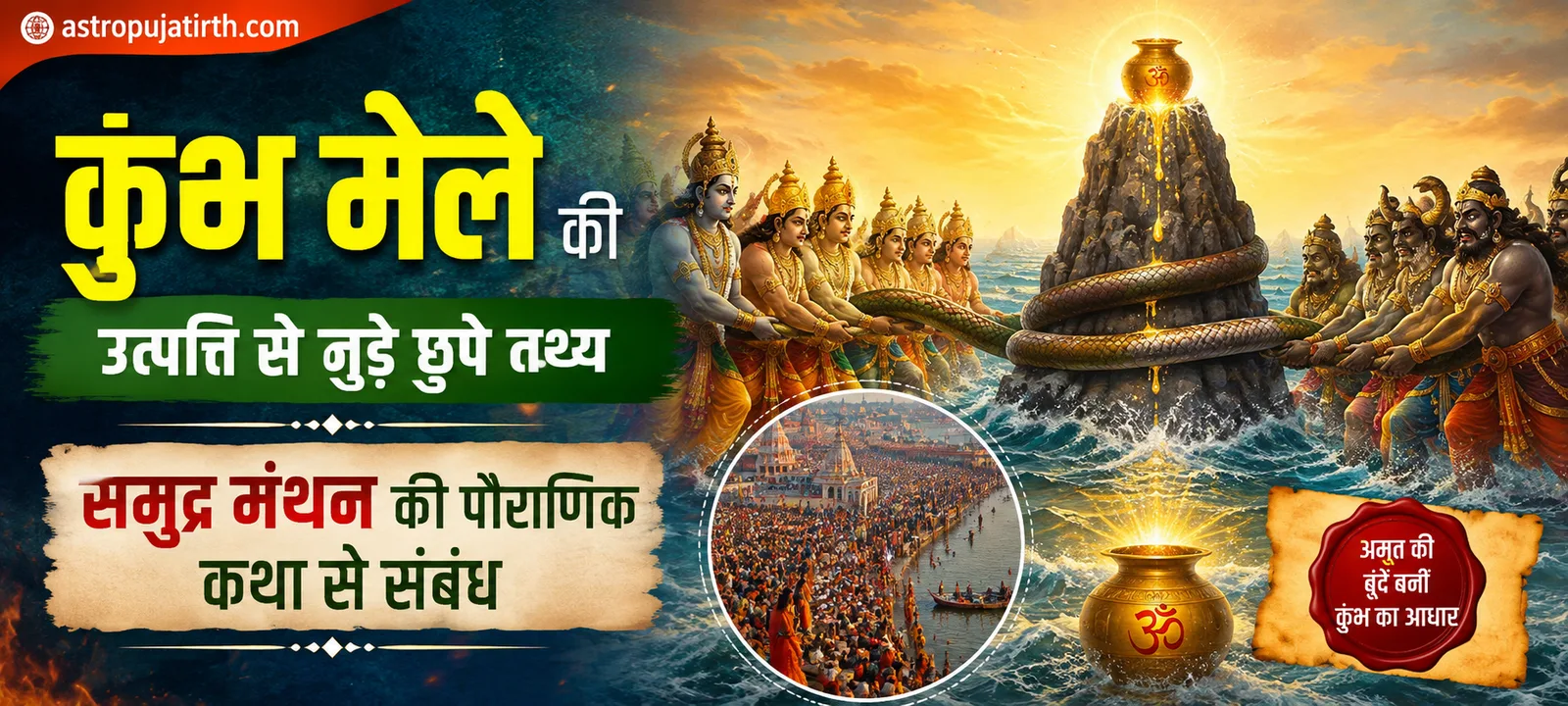 कुंभ मेले की उत्पत्ति से जुड़े छुपे तथ्य — समुद्र मंथन की पौराणिक कथा से संबंध