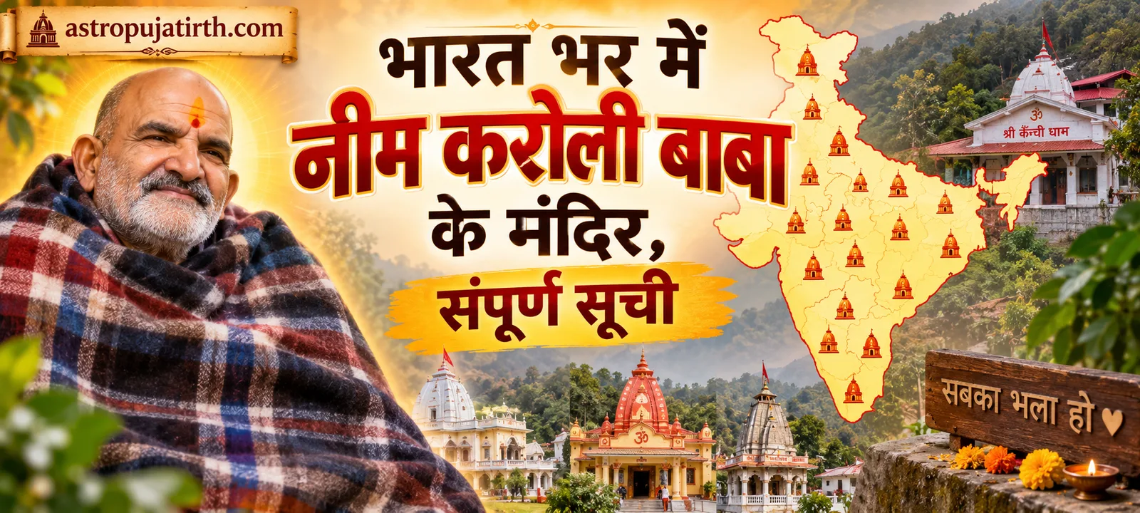 भारत भर में नीम करोली बाबा के मंदिर: संपूर्ण सूची