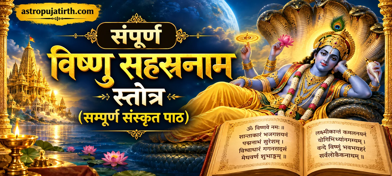 संपूर्ण विष्णु सहस्रनाम स्तोत्र (सम्पूर्ण संस्कृत पाठ)