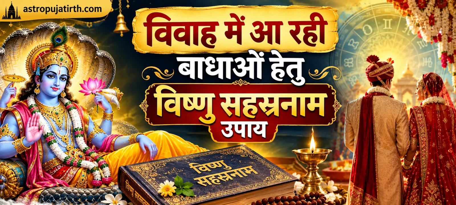 विवाह में आ रही बाधाओं हेतु विष्णु सहस्रनाम उपाय