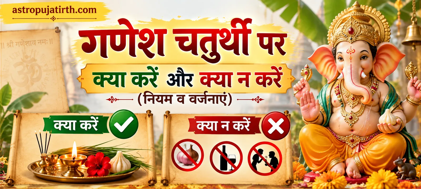 गणेश चतुर्थी पर क्या करें और क्या न करें (नियम व वर्जनाएं)