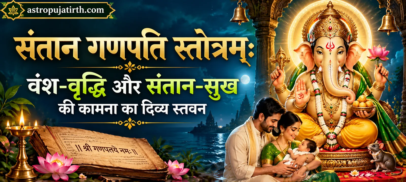 संतान गणपति स्तोत्रम्: वंश-वृद्धि और संतान-सुख की कामना का दिव्य स्तवन