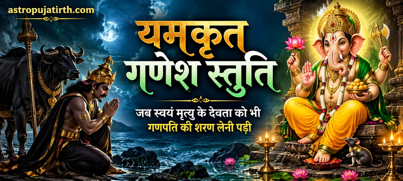 यमकृत गणेश स्तुति: जब स्वयं मृत्यु के देवता को भी गणपति की शरण लेनी पड़ी