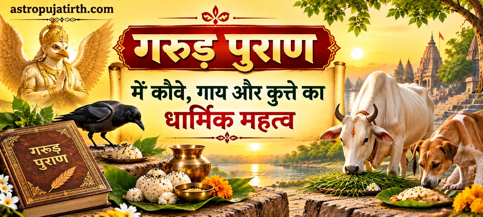 गरुड़ पुराण में कौवे, गाय और कुत्ते का धार्मिक महत्व