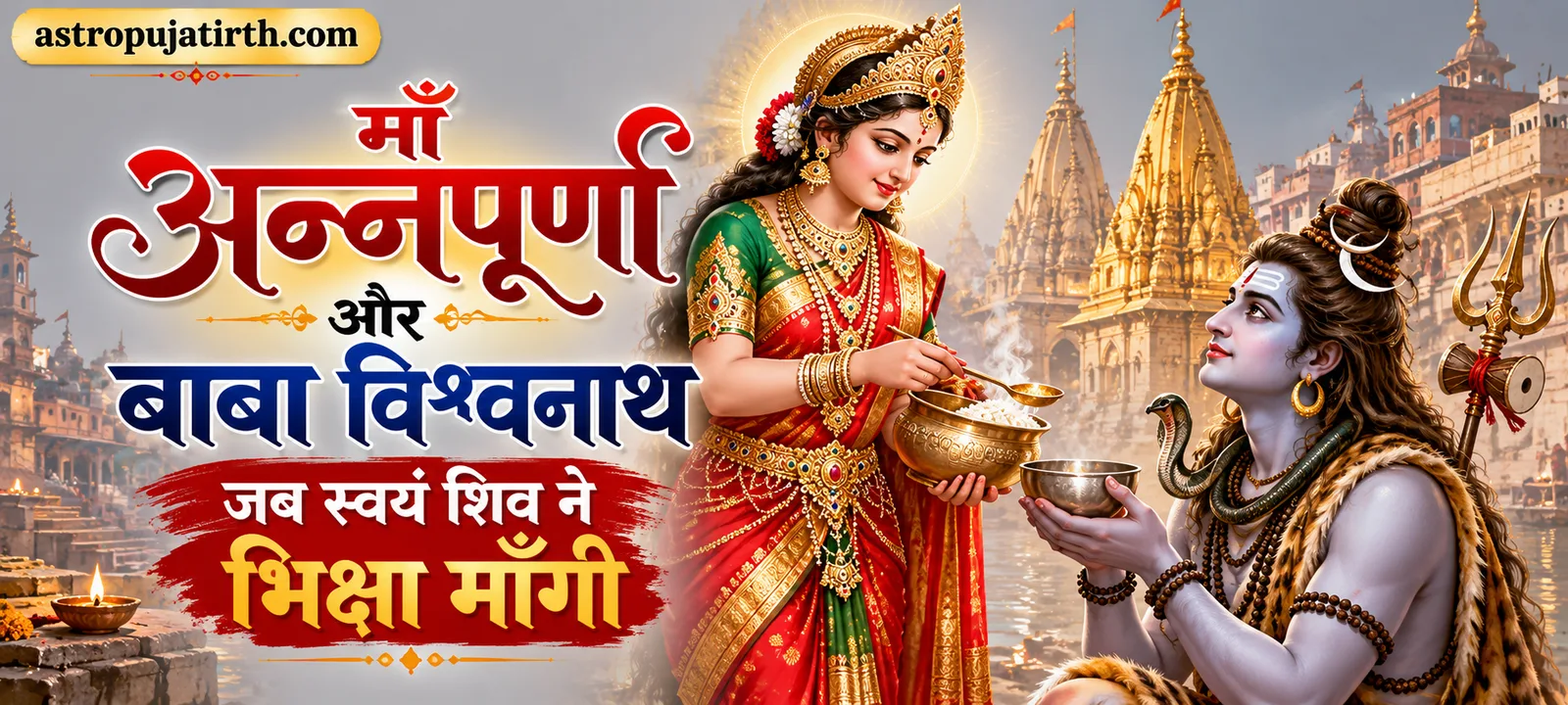 माँ अन्नपूर्णा और बाबा विश्वनाथ: जब स्वयं शिव ने भिक्षा माँगी