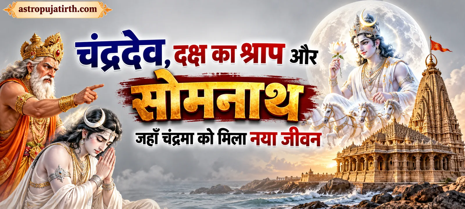 चंद्रदेव, दक्ष का श्राप और सोमनाथ: जहाँ चंद्रमा को मिला नया जीवन