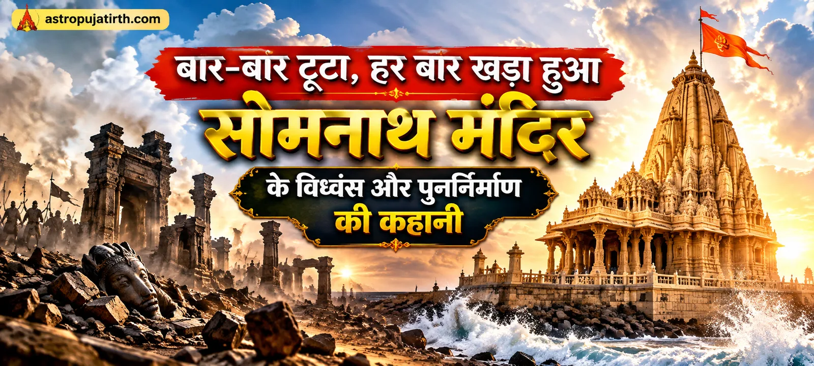 बार-बार टूटा, हर बार खड़ा हुआ: सोमनाथ मंदिर के विध्वंस और पुनर्निर्माण की कहानी