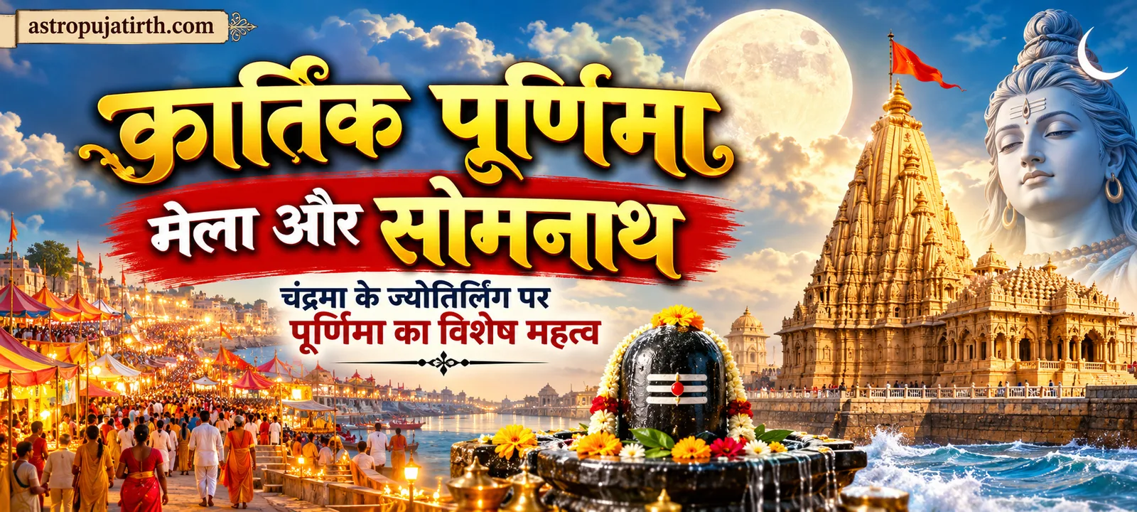कार्तिक पूर्णिमा मेला और सोमनाथ: चंद्रमा के ज्योतिर्लिंग पर पूर्णिमा का विशेष महत्व