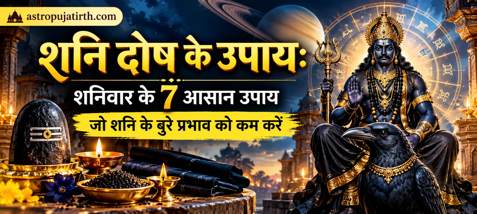 शनि दोष के उपाय: शनिवार के 7 आसान उपाय जो शनि के बुरे प्रभाव को कम करें