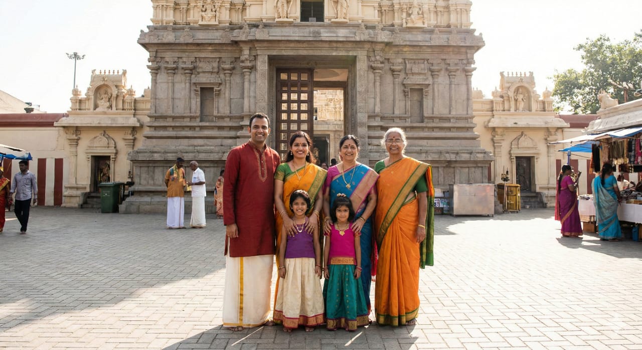 Happy Family after Online Puja