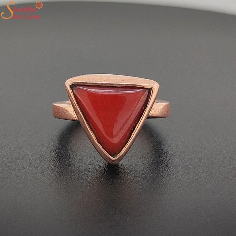 Natural Triangle Red Coral (Moonga)