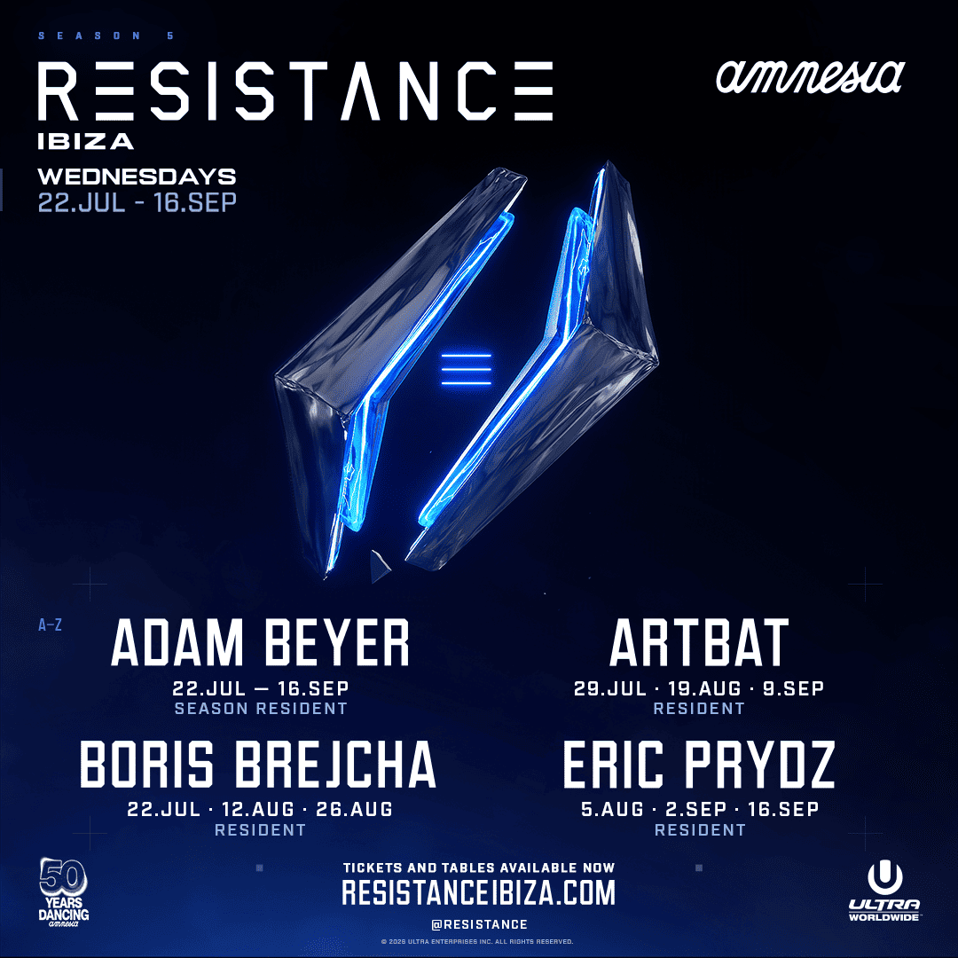 Adam Beyer and ARTBAT lead RESISTANCE at Amnesia Ibiza