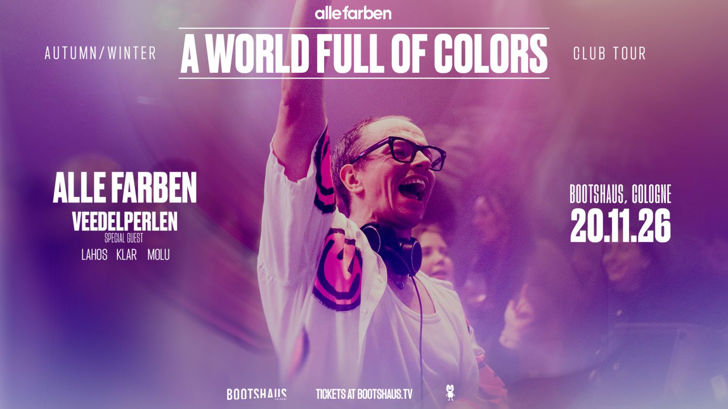 Alle Farben brings A World full of Colors to Bootshaus