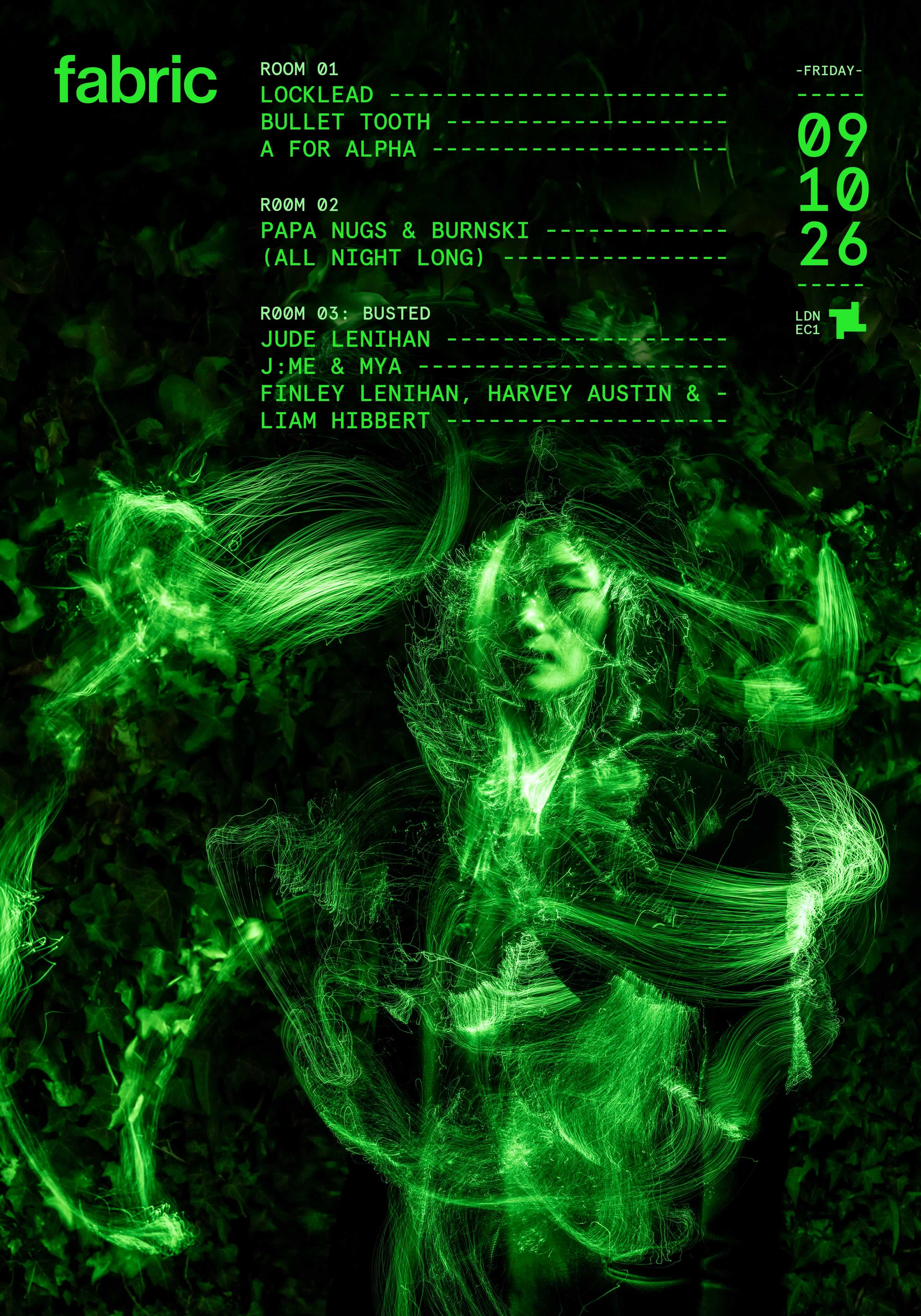 Locklead, bullet tooth und Burnski auf drei Floors im fabric