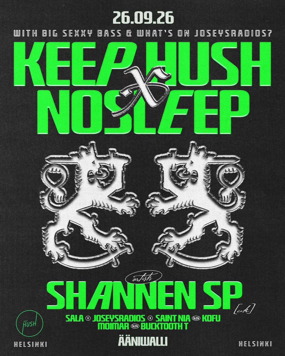 KEEP HUSH × NOSLEEP im Ääniwalli