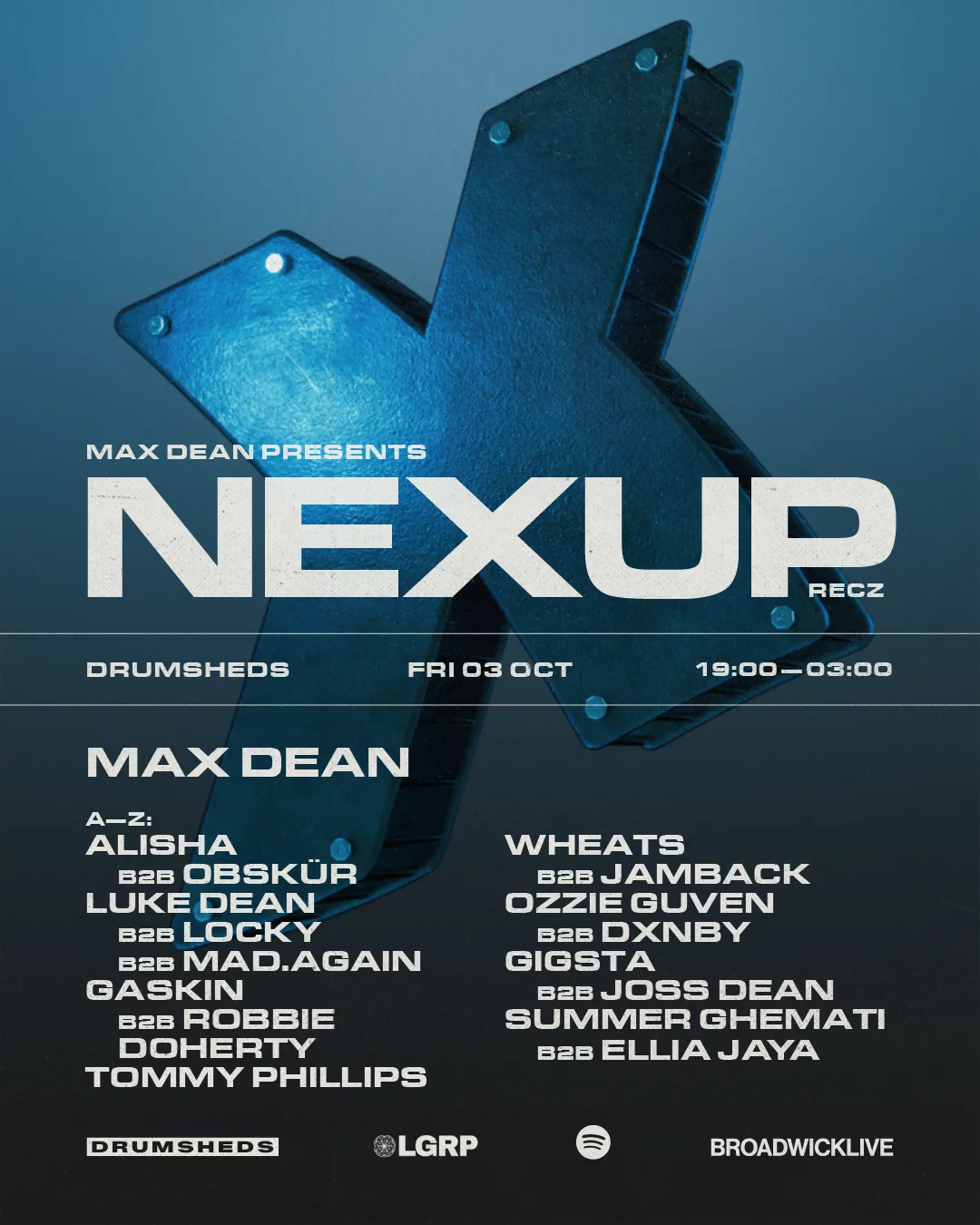 NEXUP kehrt mit einem Max-Dean-B4B ins DRUMSHEDS zurück