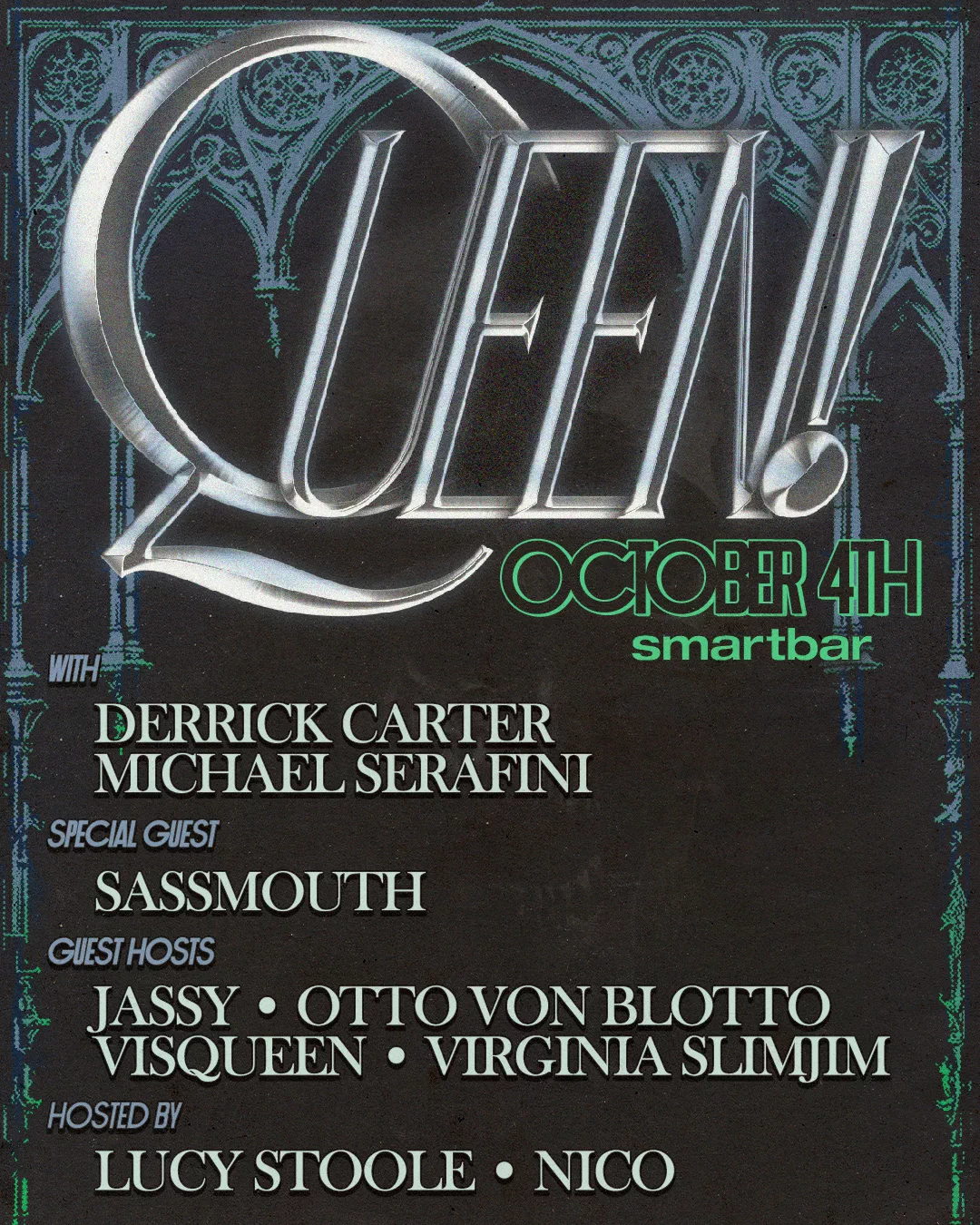 Queen! reúne a Derrick Carter, Michael Serafini y Sassmouth en smartbar