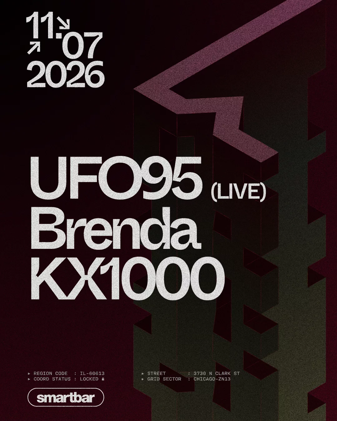 UFO95 lleva su directo a smartbar junto a Brenda y KX1000