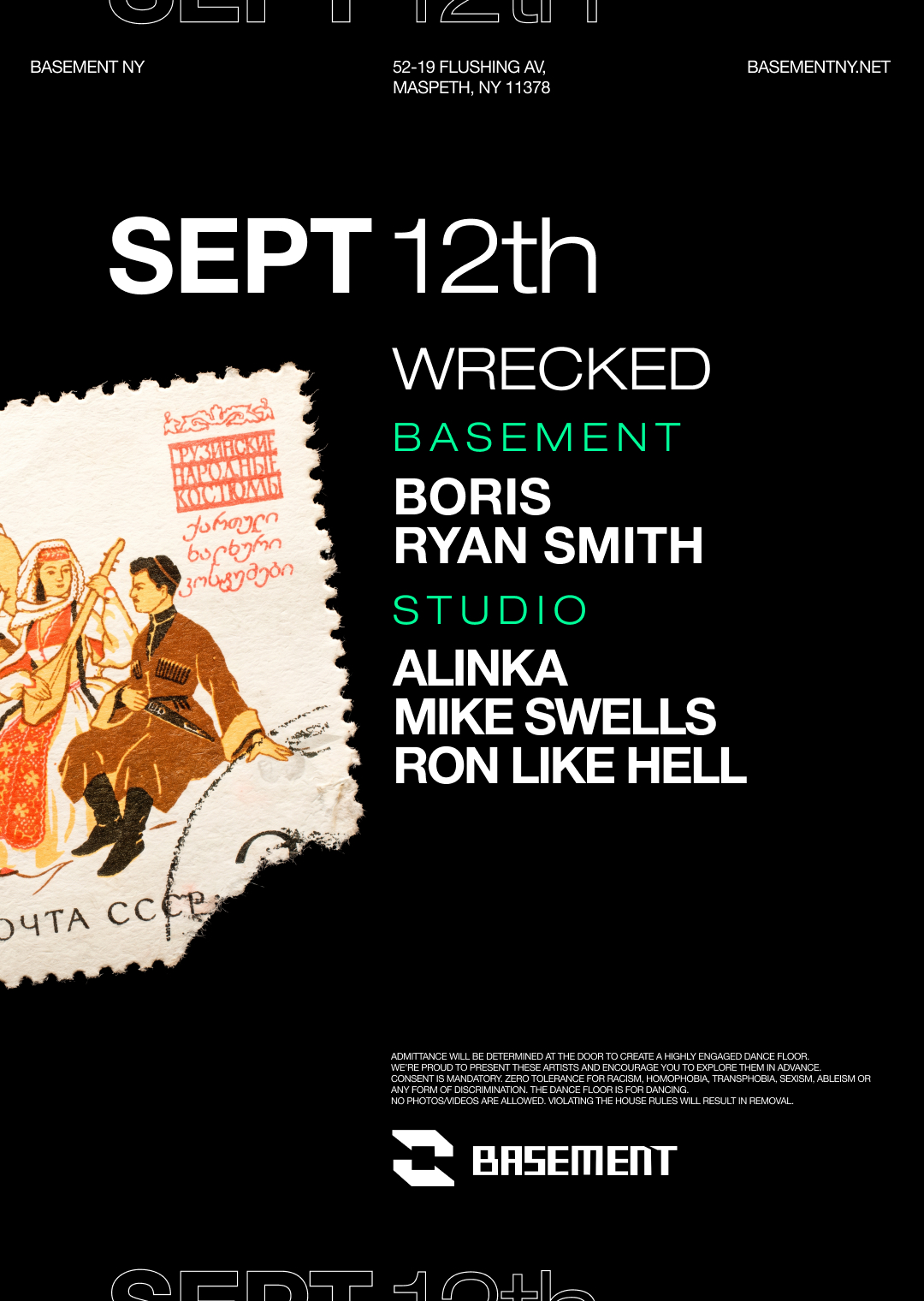 WRECKED brings Boris, Alinka and Ryan Smith to BASEMENT