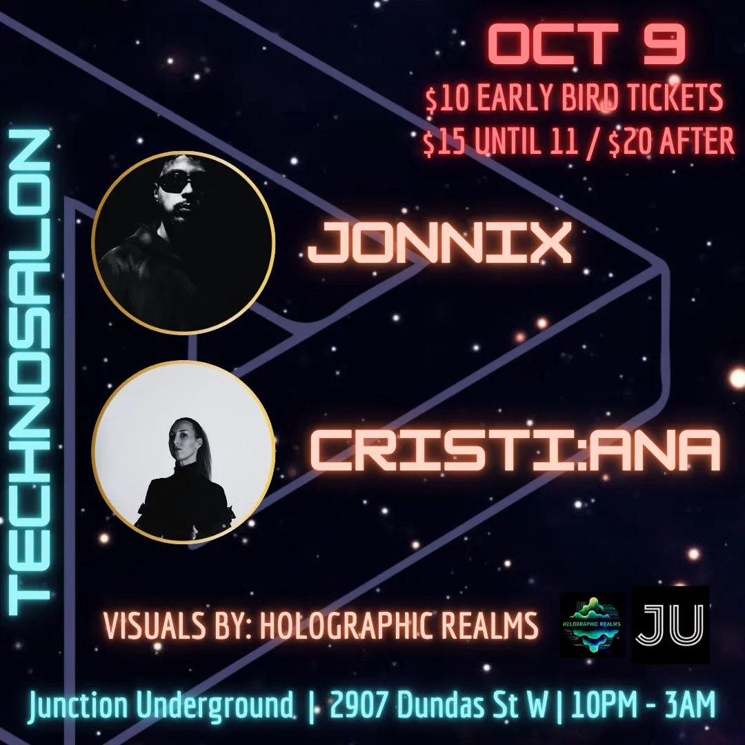 TechnoSalon pairs Jonnix and CRISTI:ANA for its monthly Toronto session