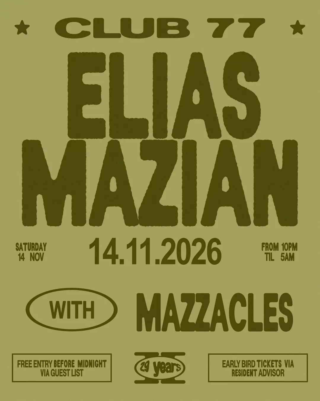 Club 77: Elias Mazian und Mazzacles