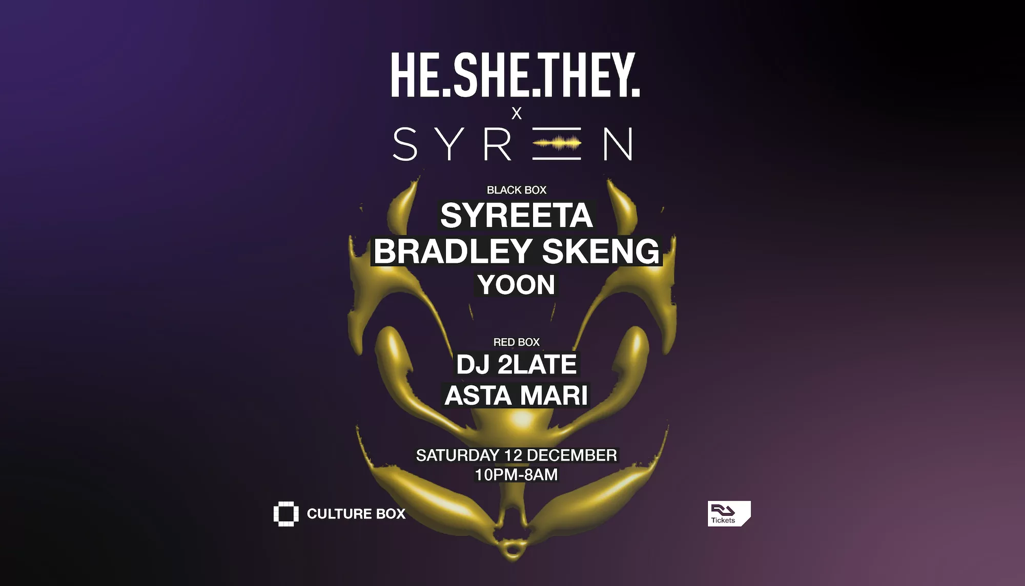 HE.SHE.THEY x SYREN: SYREETA, Bradley Skeng & Yoon
