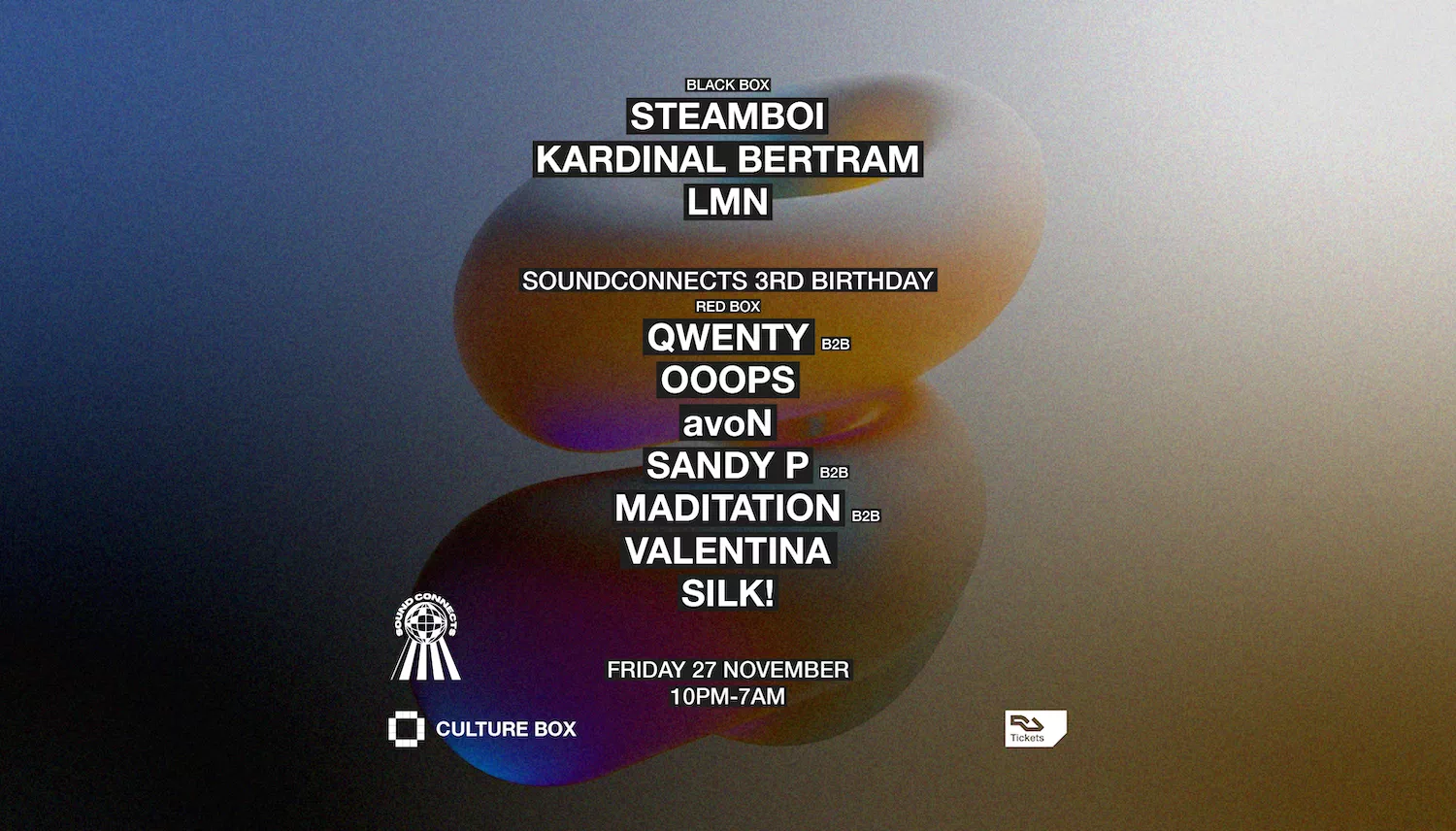 SoundConnects anniversary: Steamboi, Kardinal Bertram & LMN