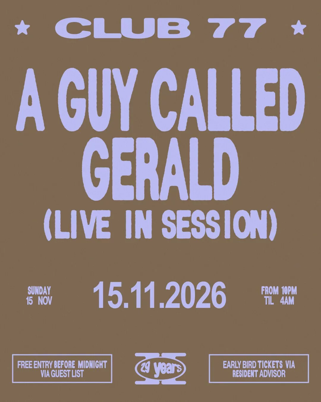 Sundays at 77: A Guy Called Gerald — Live in Session