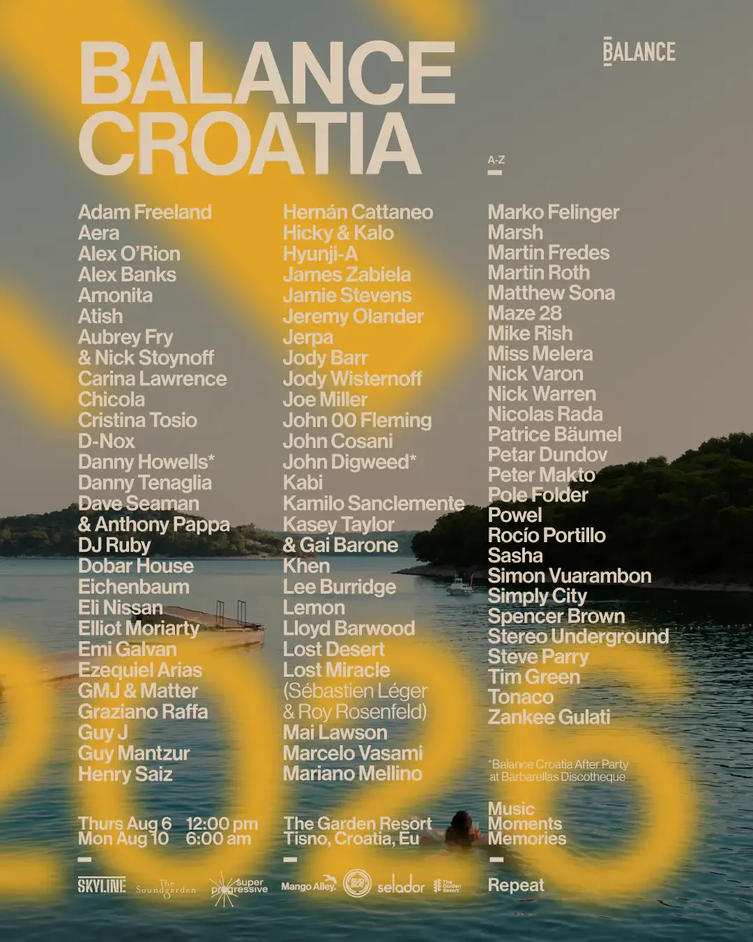 The 2027 edition runs from 5 to 9 August in Tisno.