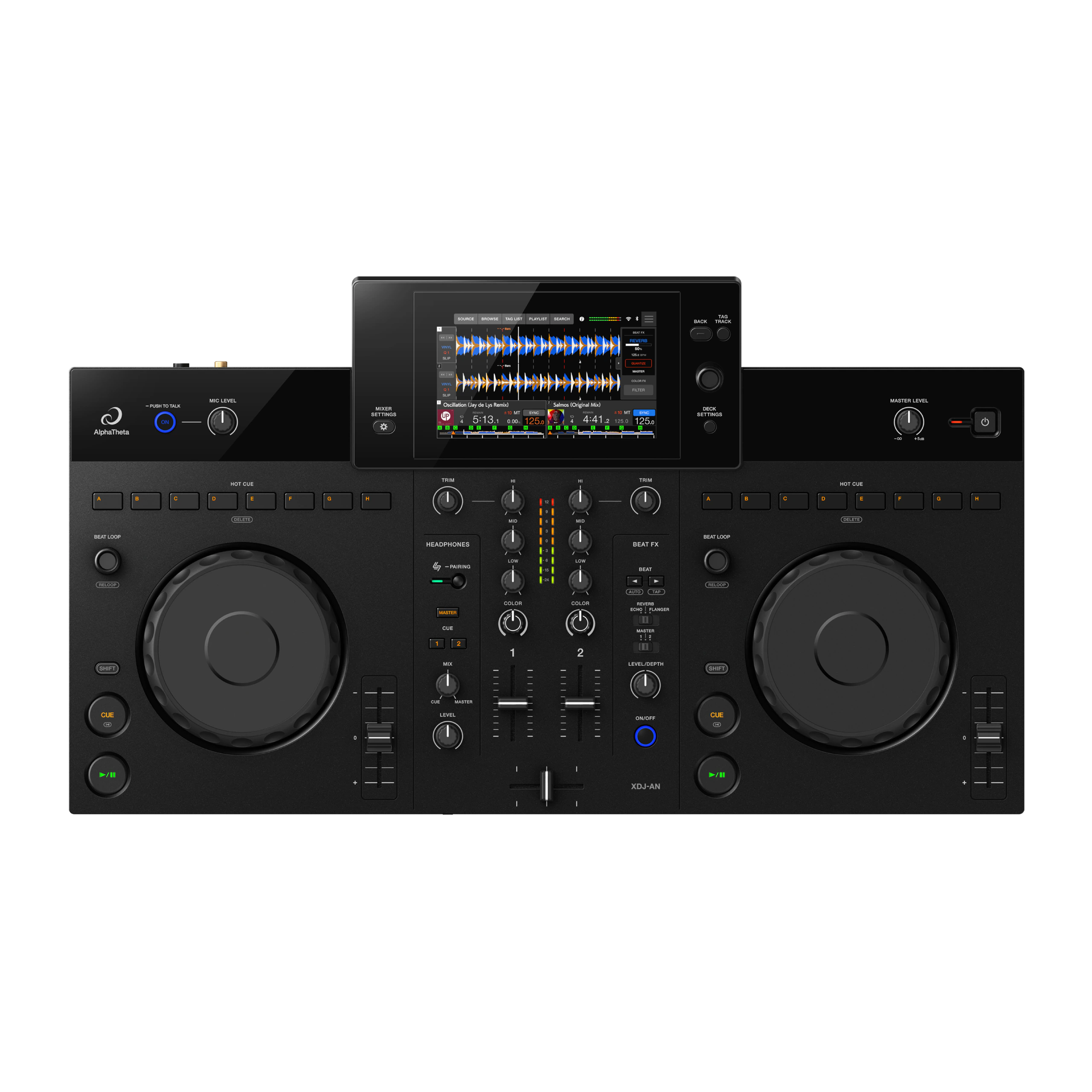 AlphaTheta XDJ-AN lleva streaming y nube a un sistema de dos canales