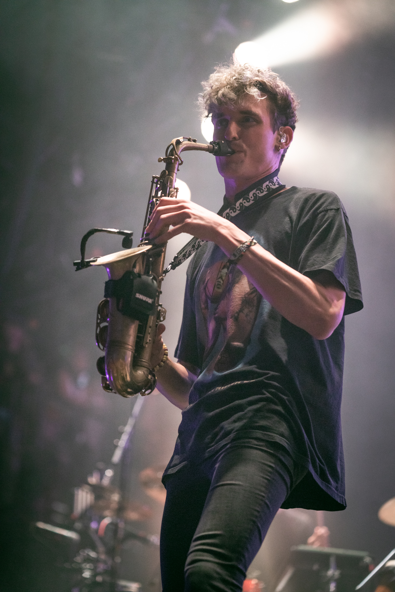 GRiZ’s combination of electronic production and live instrumentation remains central to his festival shows.