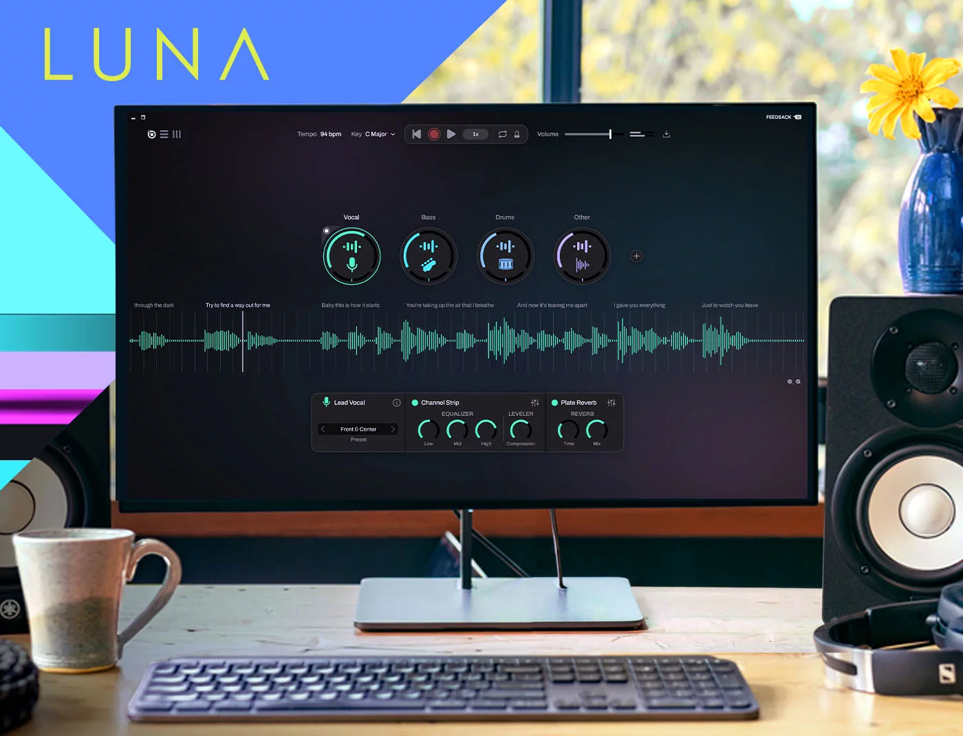 LUNA Play combines quick recording with tools such as stem separation inside a simplified interface.