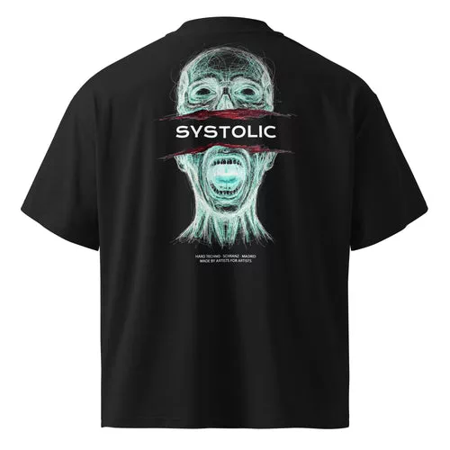 La identidad visual de Systolic acompaña un catálogo centrado explícitamente en schranz y hard techno.