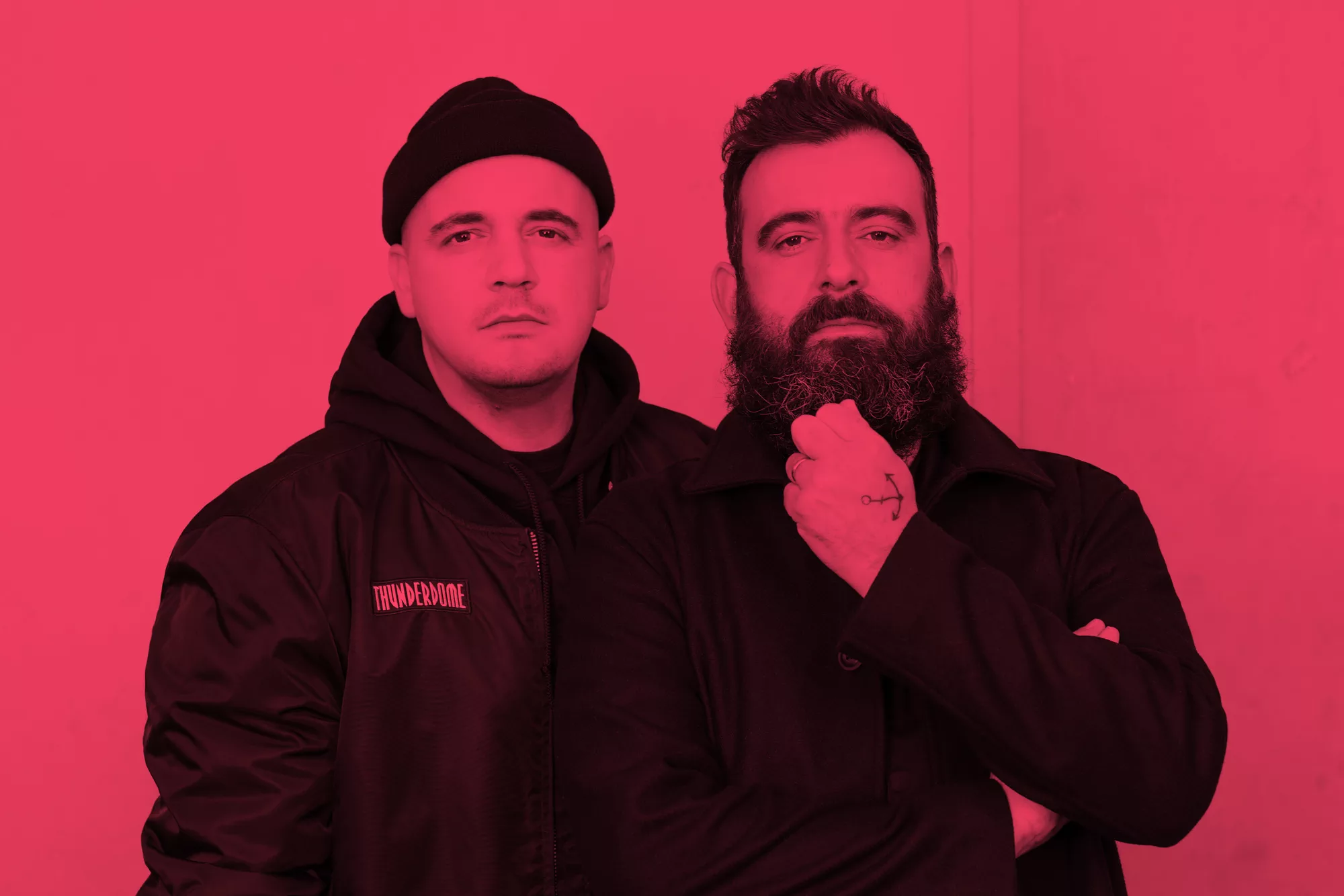 Gernot Bronsert und Sebastian Szary von Modeselektor in einem aktuellen Pressefoto