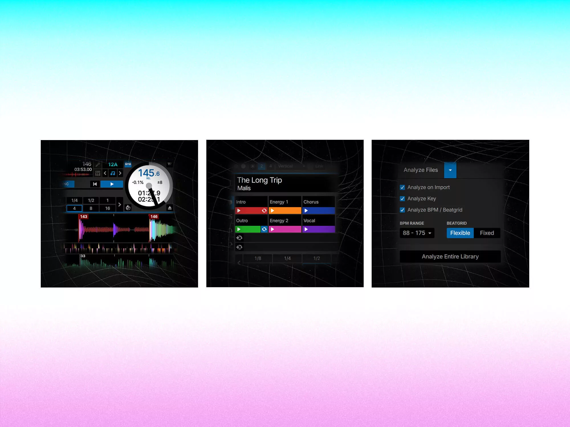 Flexible Beatgrid analysis controls in the Serato DJ 5.0 Beta interface