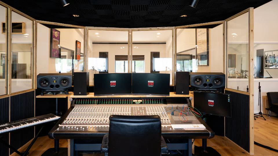 Professional recording console in Studio 250 photographed in 2025